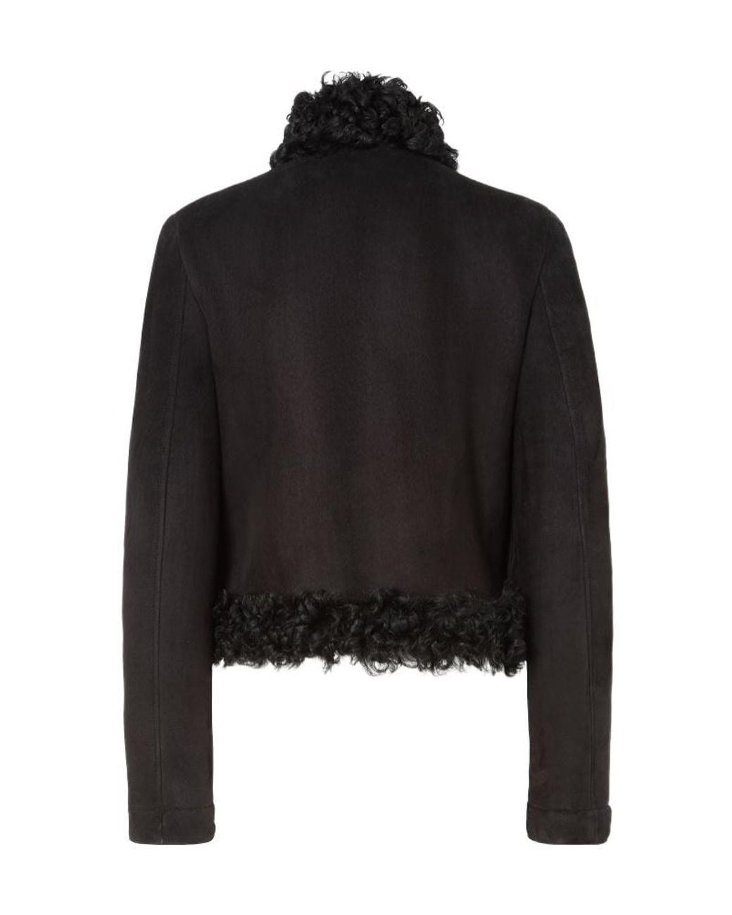 Fendi Black Merino Shearling Blouson