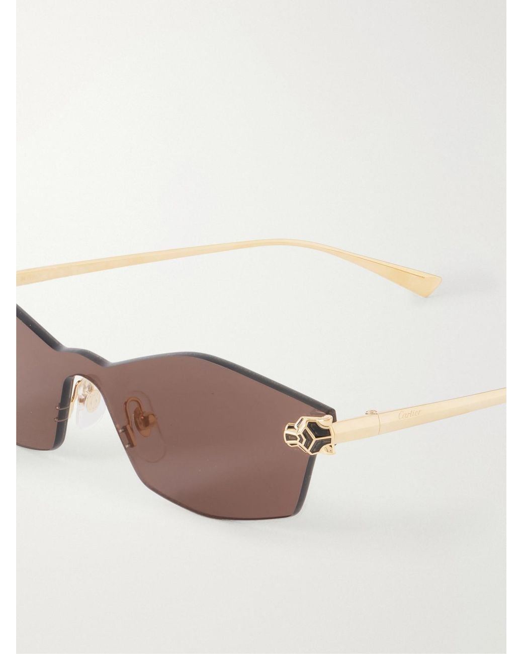 Cartier Multicolor Rimless Geometric Sunglasses