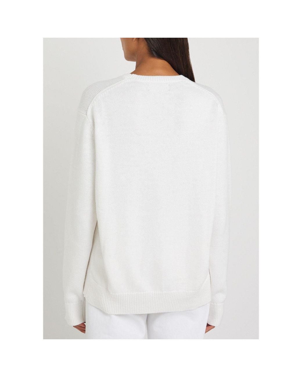 Polo Ralph Lauren White Comfortable Cotton Knitted Sweater