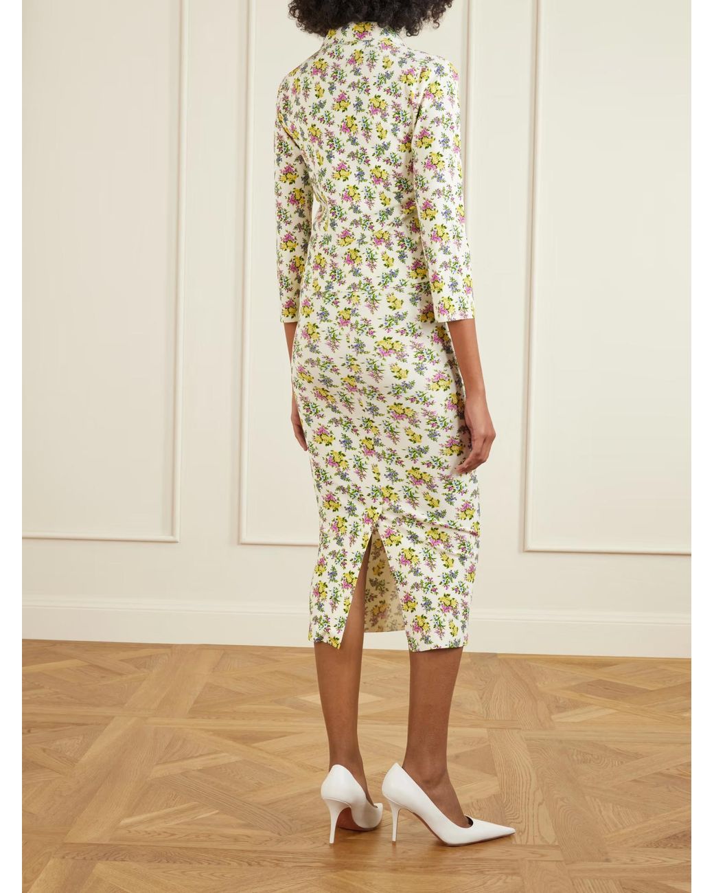 Dolce & Gabbana Metallic Floral-Print Polo Shirt