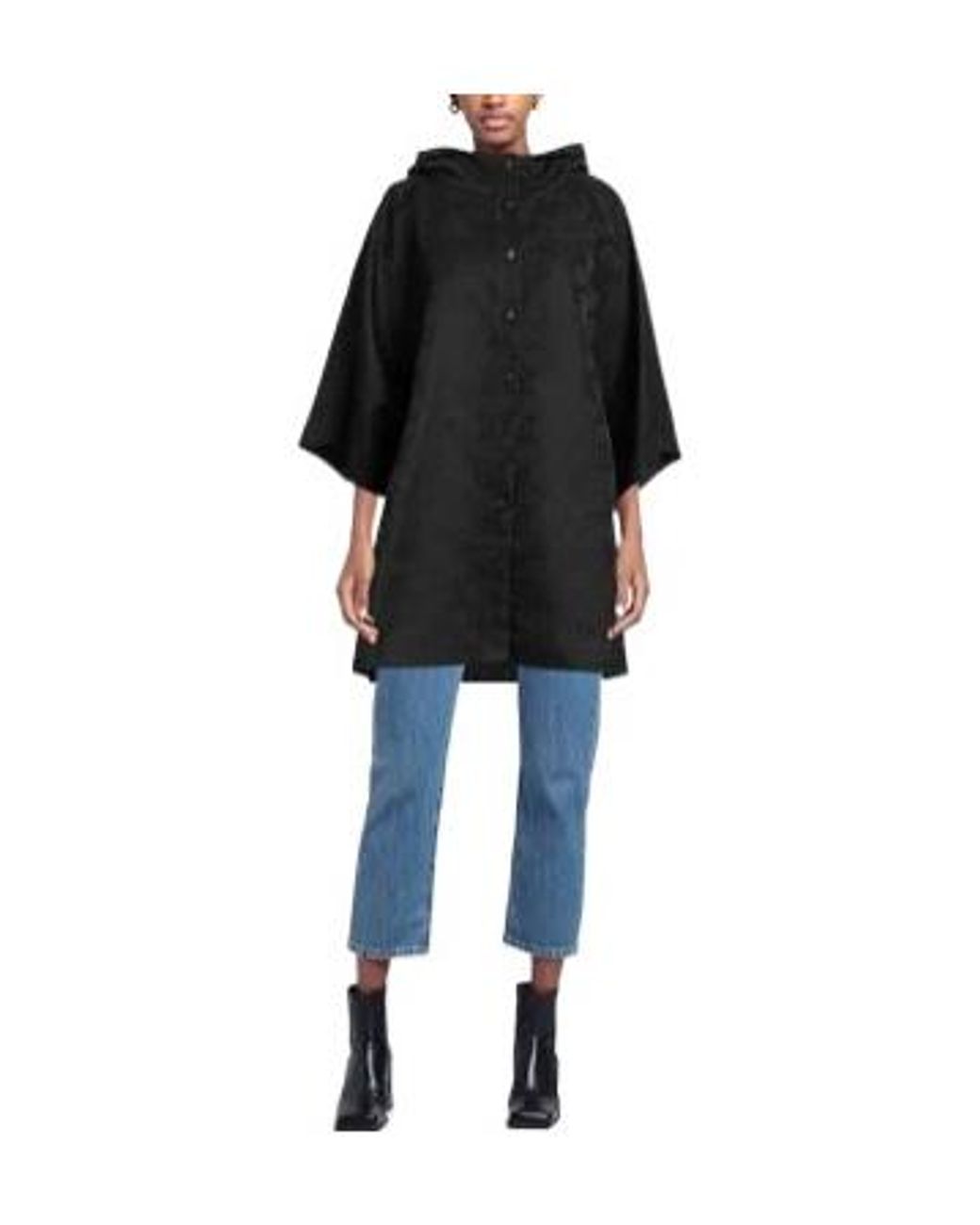 Max Mara Black Plain Colour Capes