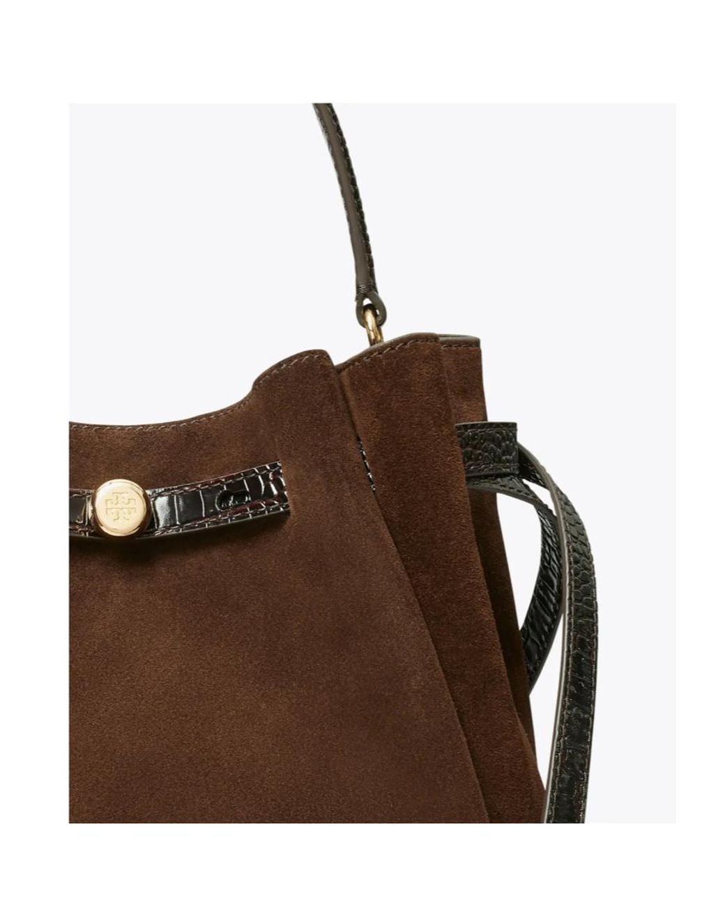 Tory Burch Brown Romy Small Bucket Bag