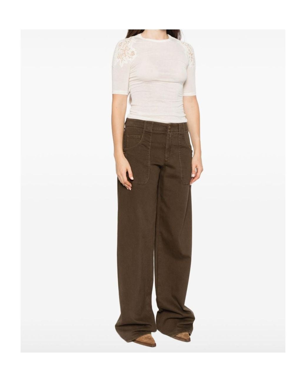 Ermanno Scervino White Long-Sleeved Knit Top