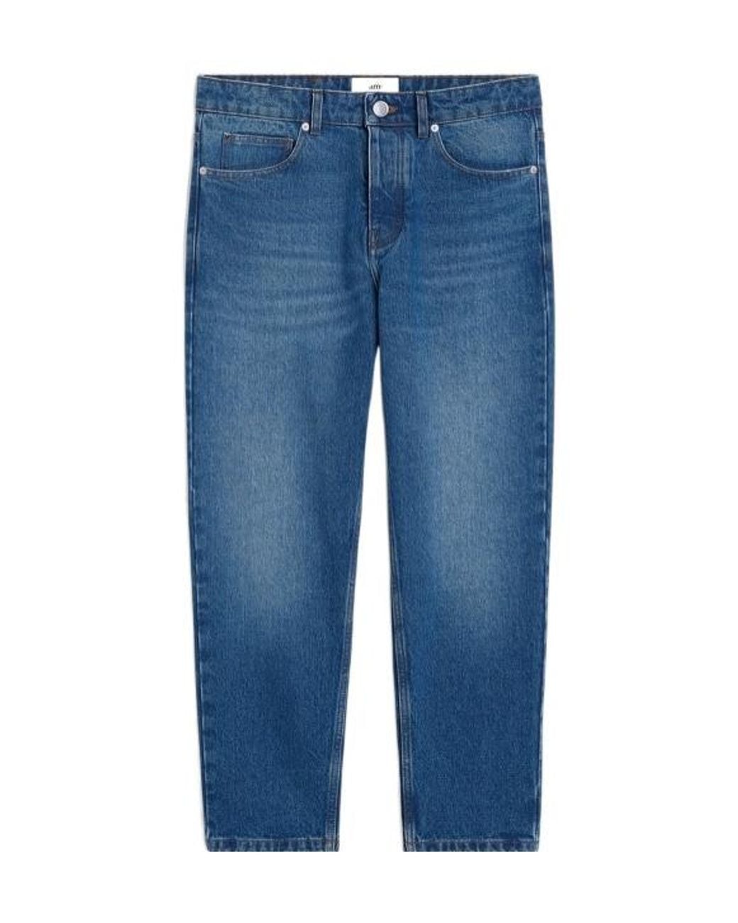 AMI Blue Ami Straight-Leg Jeans for men