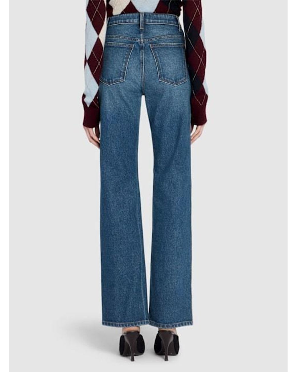 Khaite Blue Danielle Denim High-Rise Straight Jeans