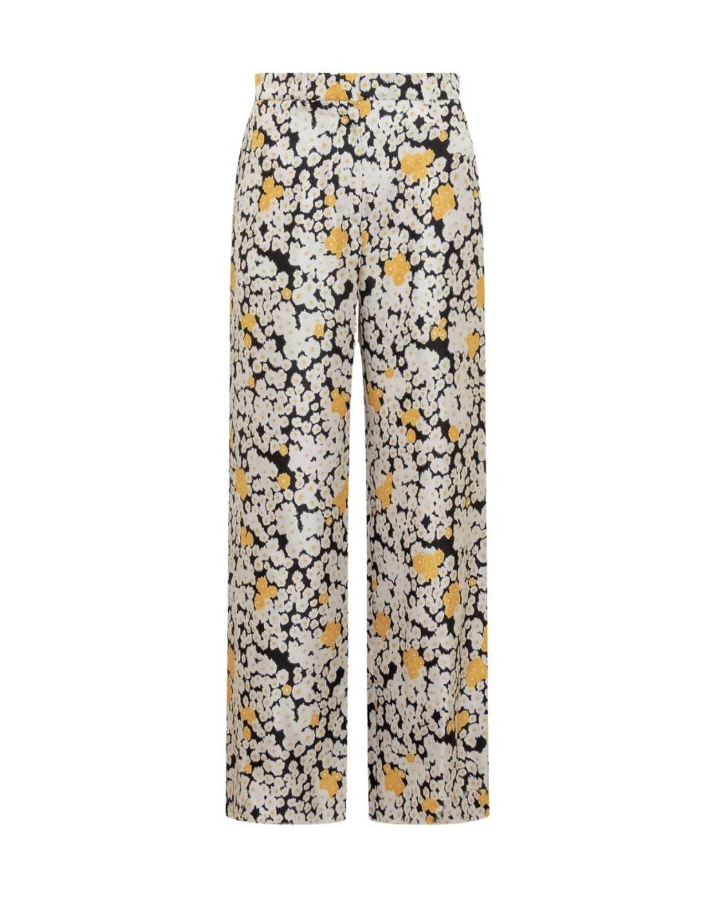 Lanvin White Silk Gamba Pants