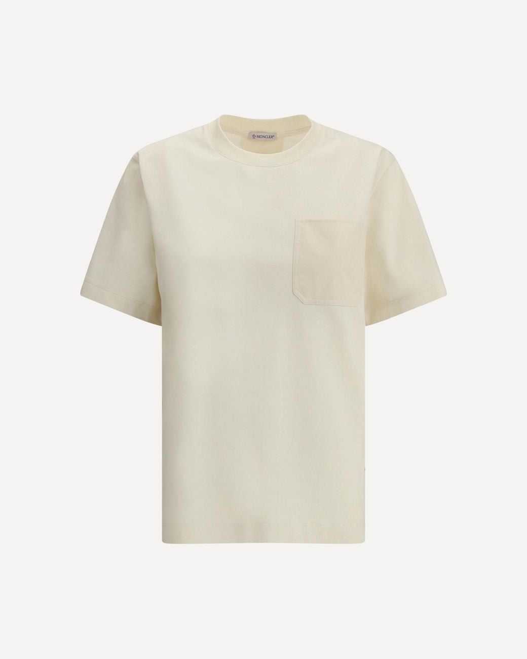 Moncler White Logo Patch Crewneck T-Shirt