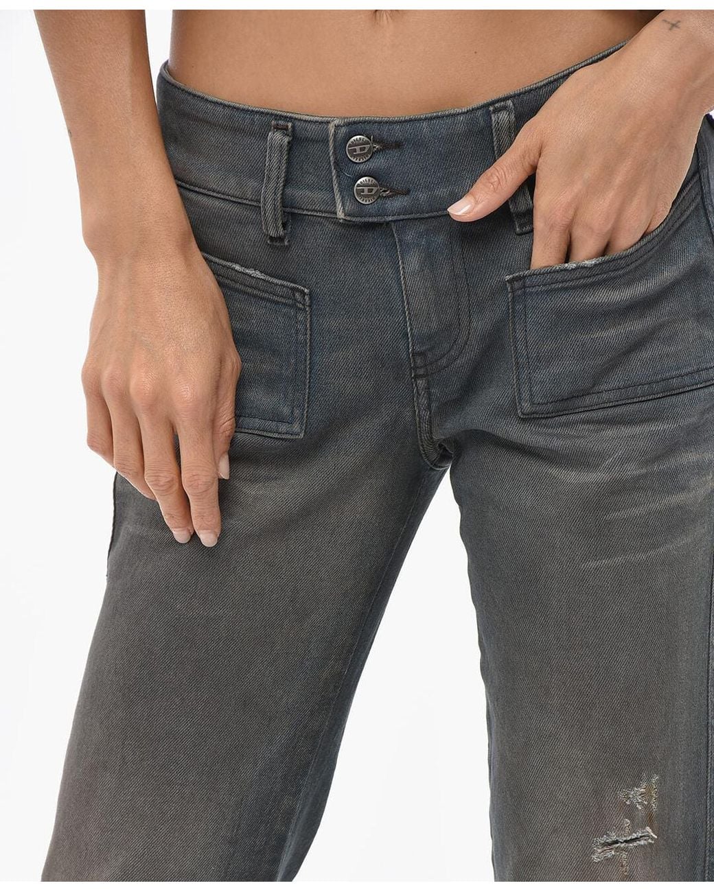 DIESEL Blue D-Hush Boot-Cut Jeans