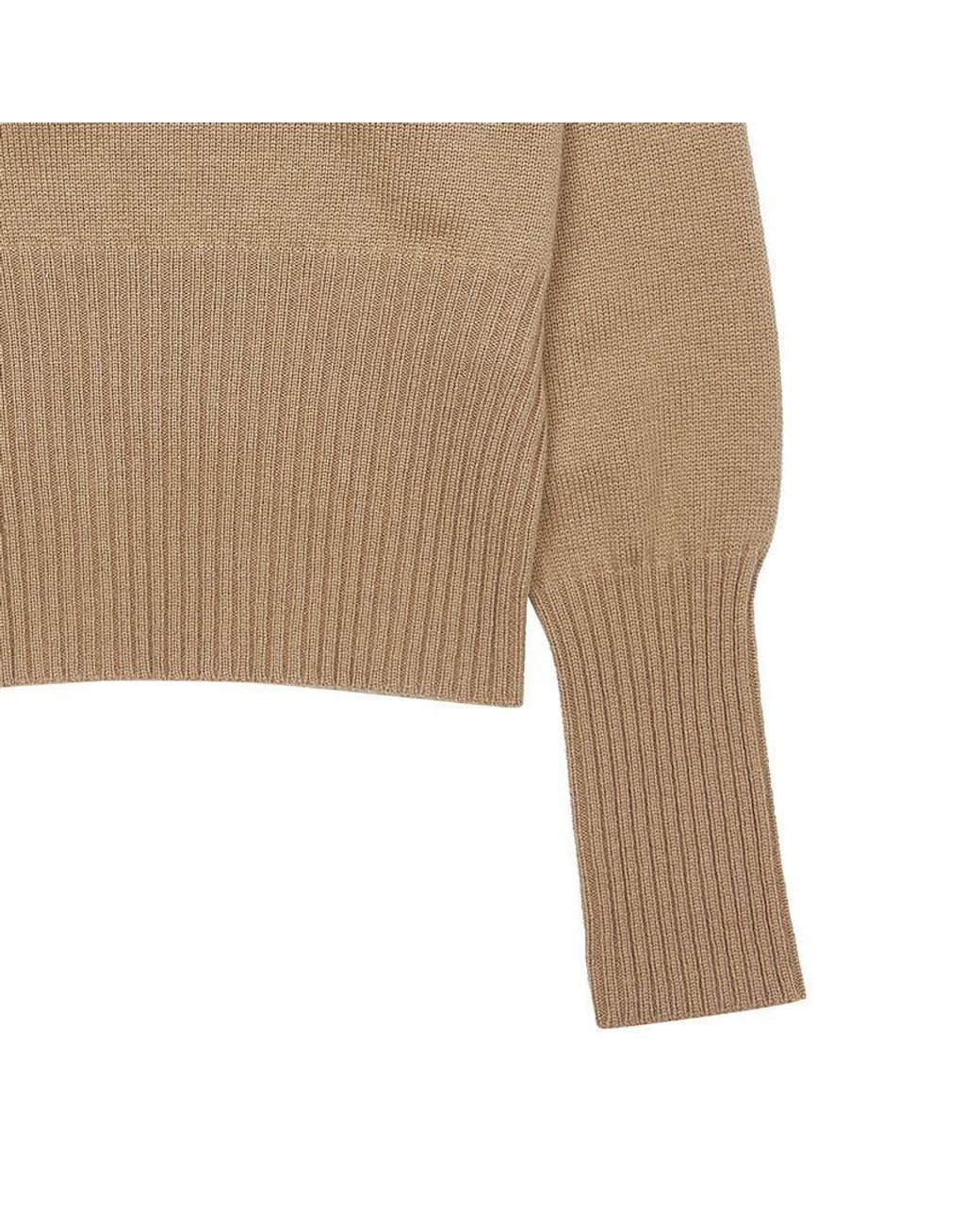 Max Mara Pink Studio High Neck Long-Sleeved Jumper