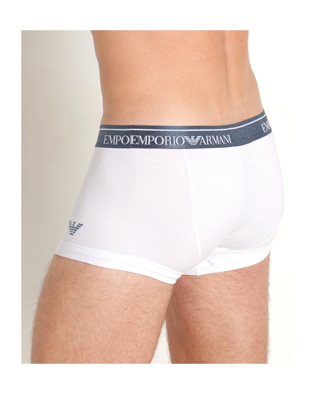 Emporio Armani White Elastic Waist Underwear for men