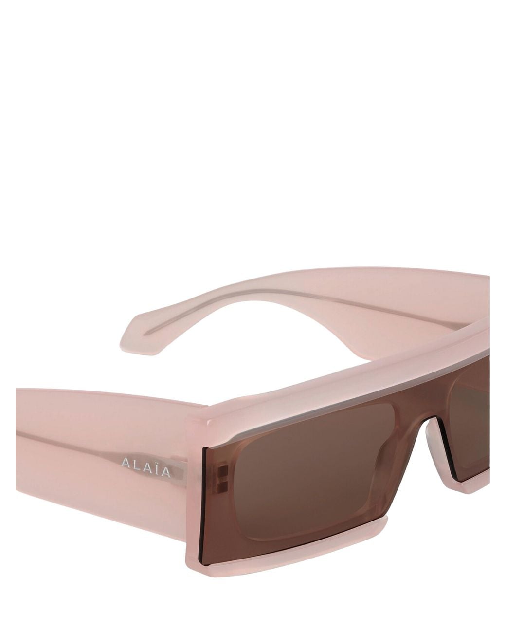 Alaïa Brown Alaïa Rectangular Mask Sunglasses