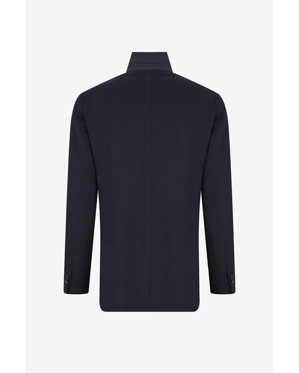 Brioni Blue Wool Milano Jersey Single-Breasted Blazer for men