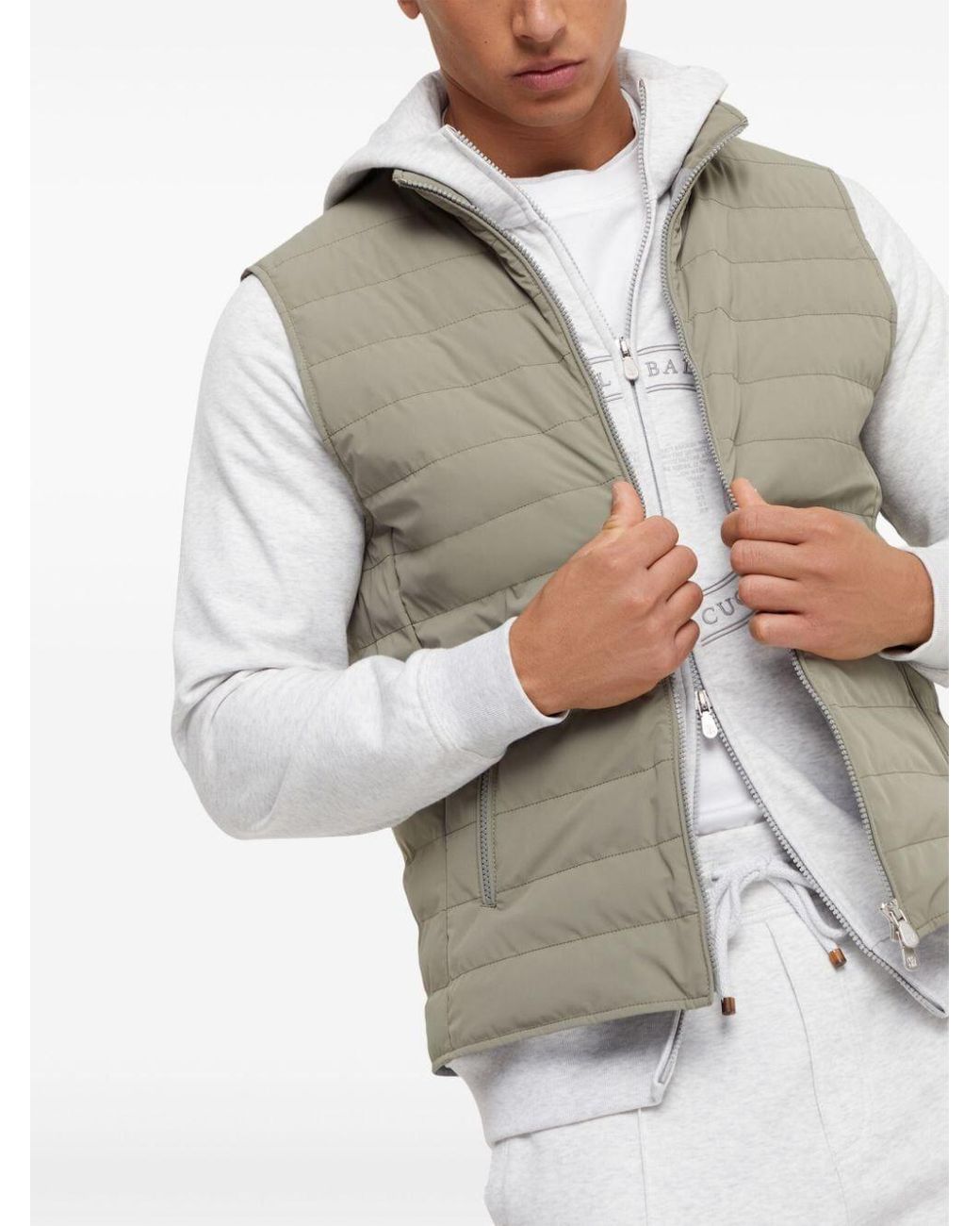 Brunello Cucinelli Gray Vest for men