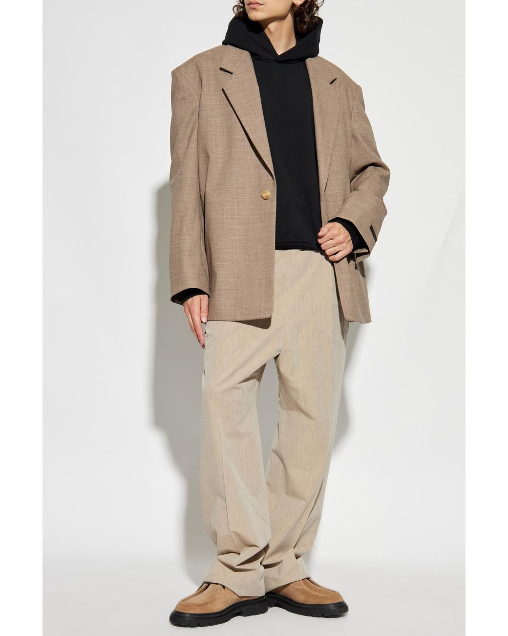 Fear Of God Natural Logo Patch Drawstring Trousers for men
