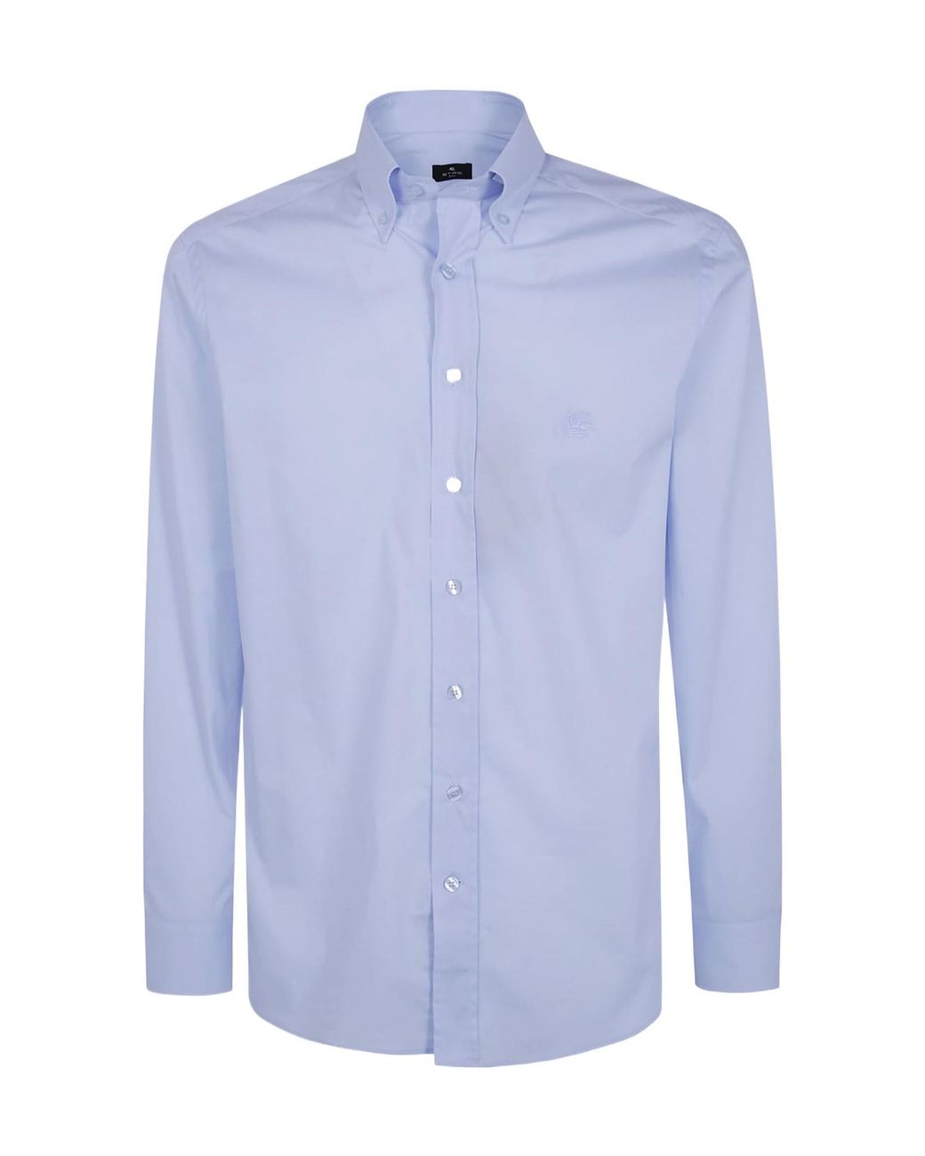 Etro Blue Roma Logo Button-Down Shirt for men