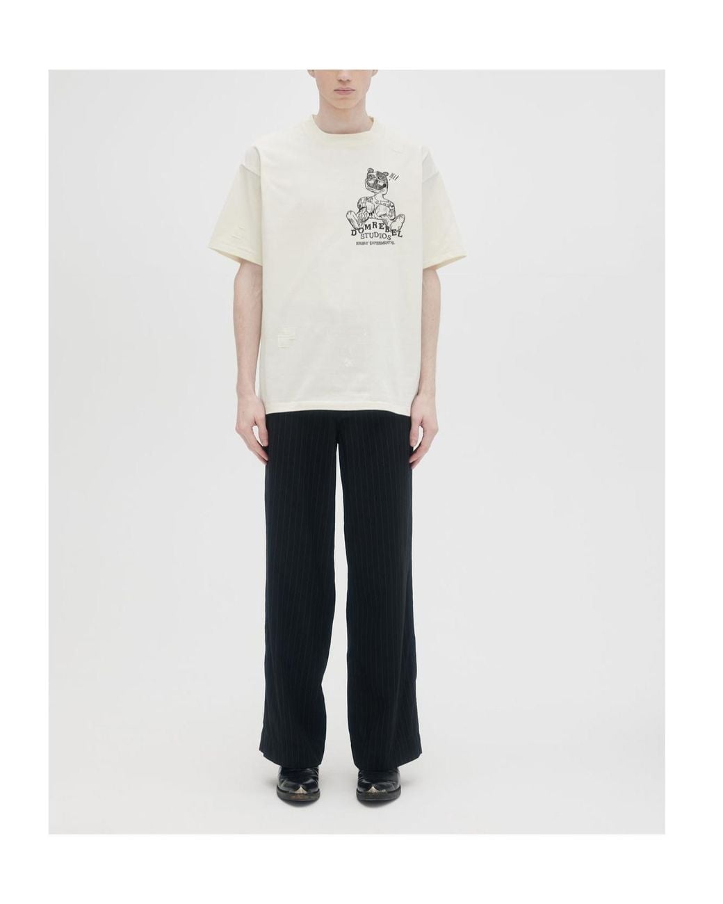 DOMREBEL White Short-Sleeved T-Shirt for men