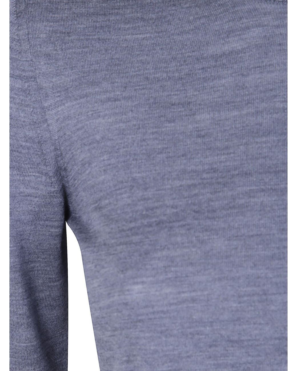 Mrz Blue Long Sleeves Round Neck Tee