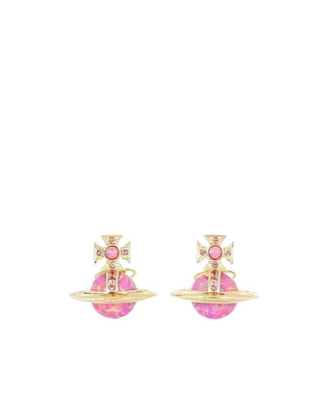 Vivienne Westwood Pink Franca Earrings