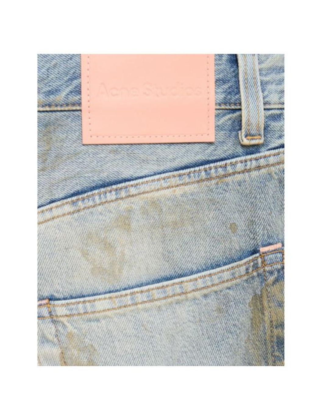 Acne Blue 2023 Penicillin Low Waist Baggy Jeans for men