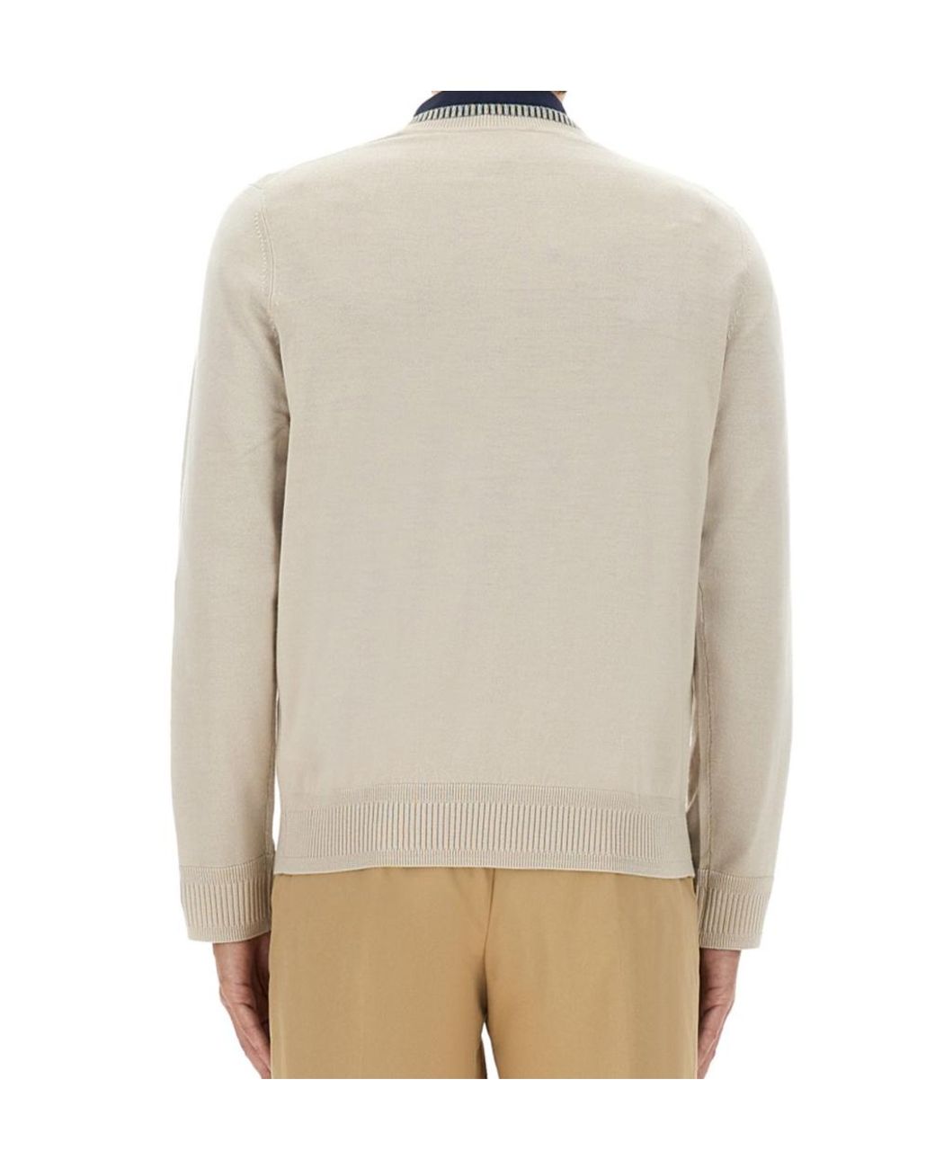 Paul Smith Natural Ps Paul Smith Contrast-Collar Jumper for men