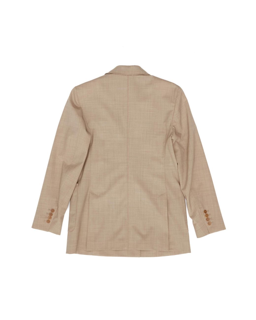 Max Mara Natural Corfu Double-Breasted Long-Sleeved Jacket