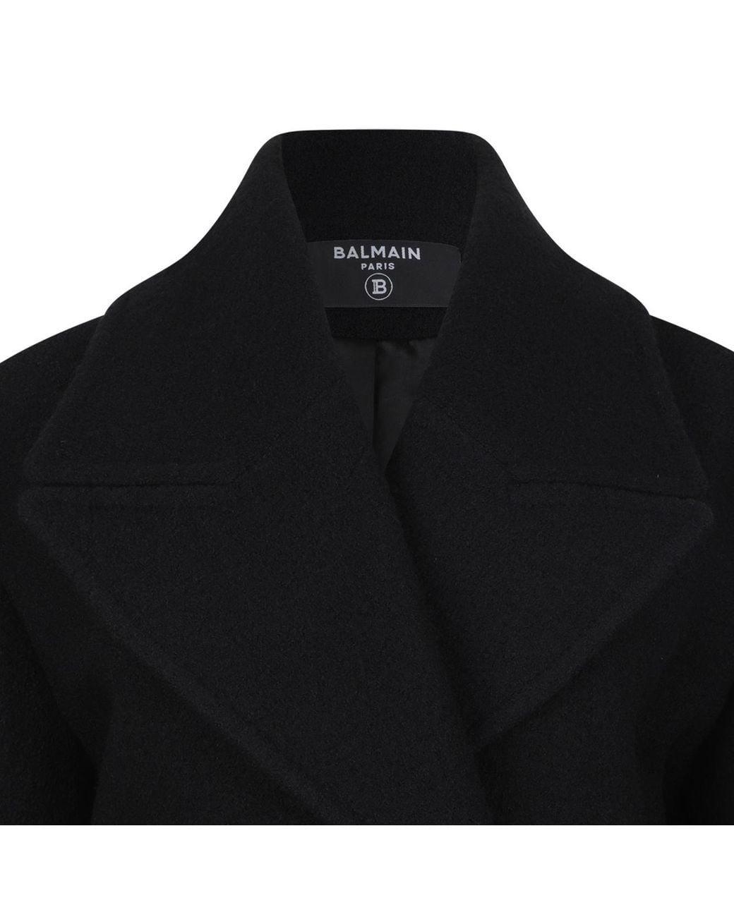 Balmain Black Belted Buckle Blazer