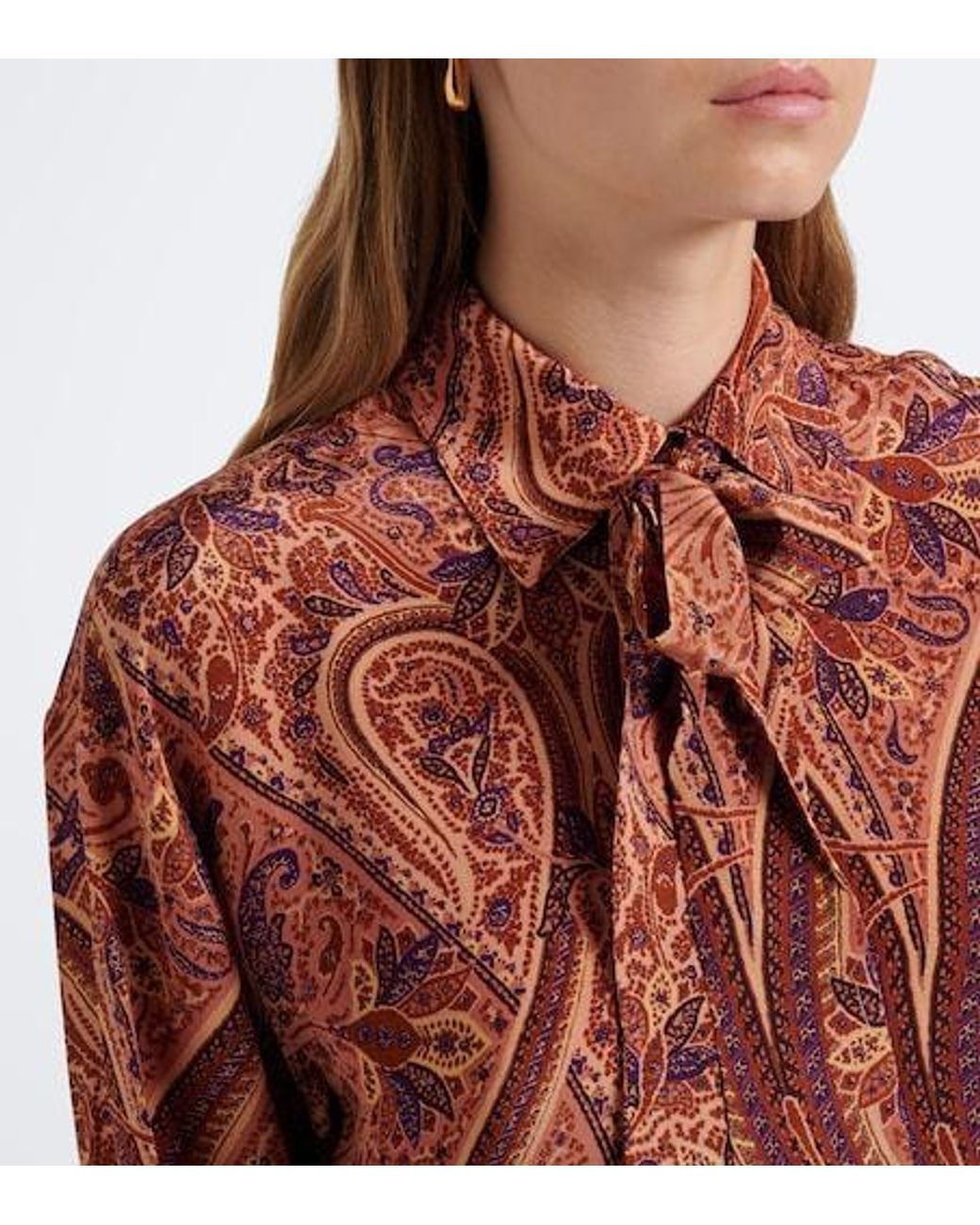 Ulla Johnson Pink Tie-Neck Silk Crêpe De Chine Blouse