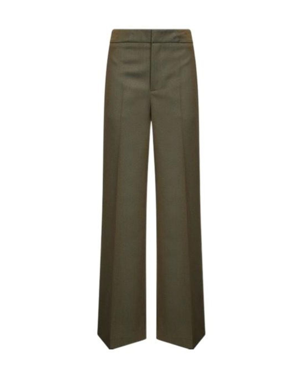 Etro Green Pressed-Crease Palazzo Trousers