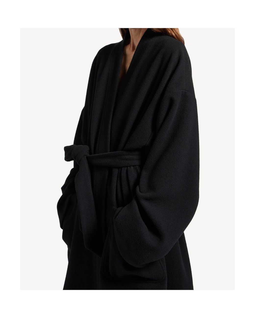 Balenciaga Black Bathrobe Coat