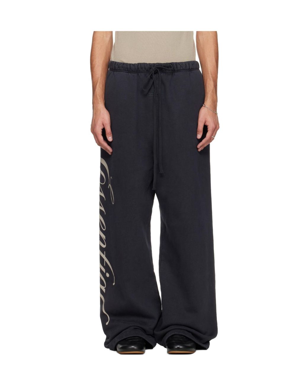 Fear Of God Black Heavy Fleece Lounge Sweatpants for men