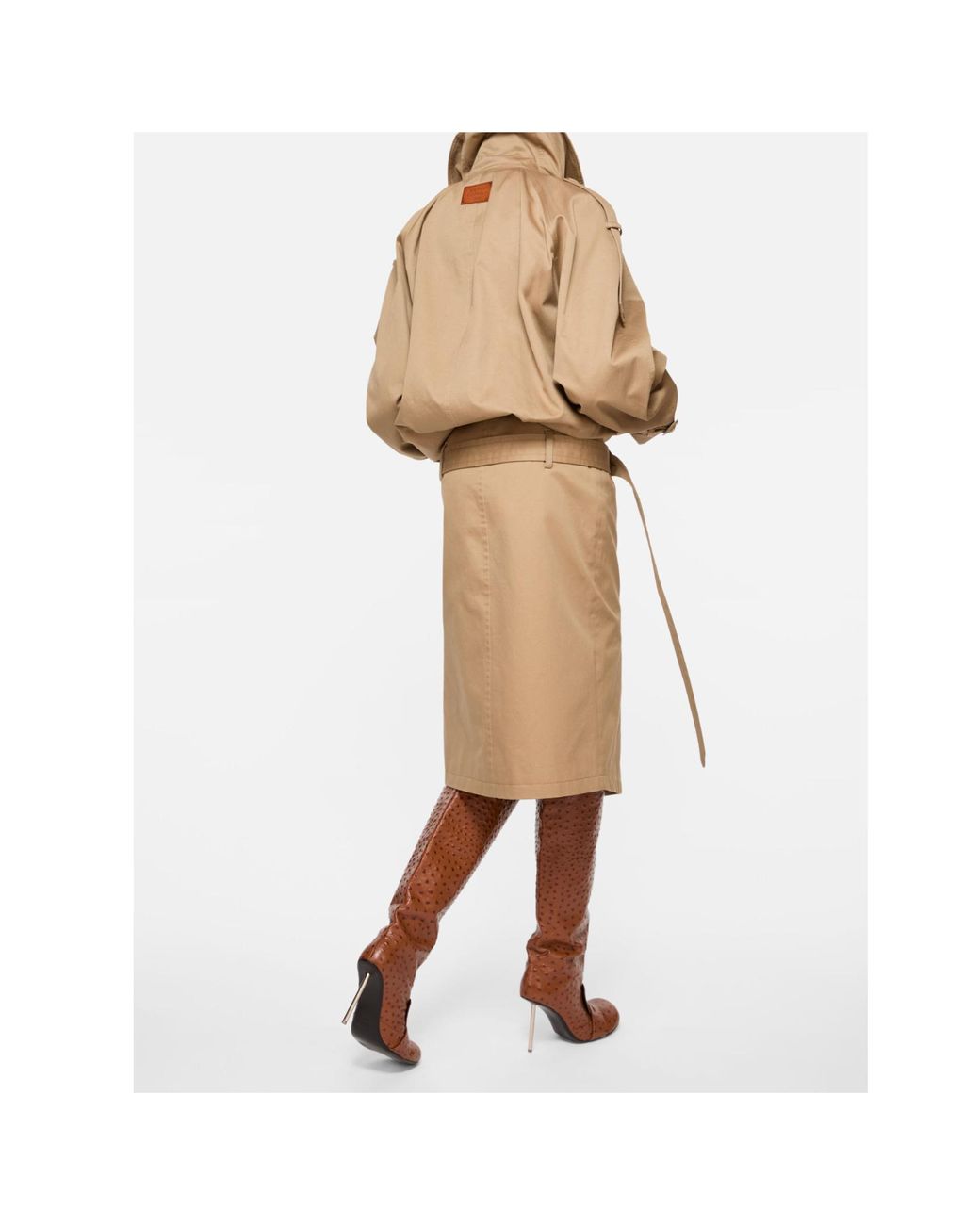 Acne Natural Belted Twill Skirt