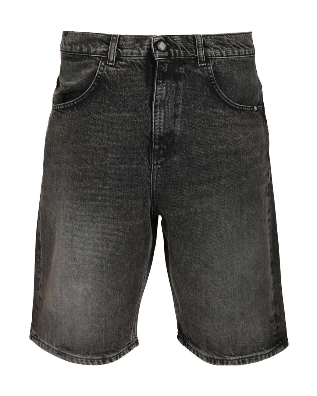 AMISH Blue Tommy Denim Bermuda Shorts for men
