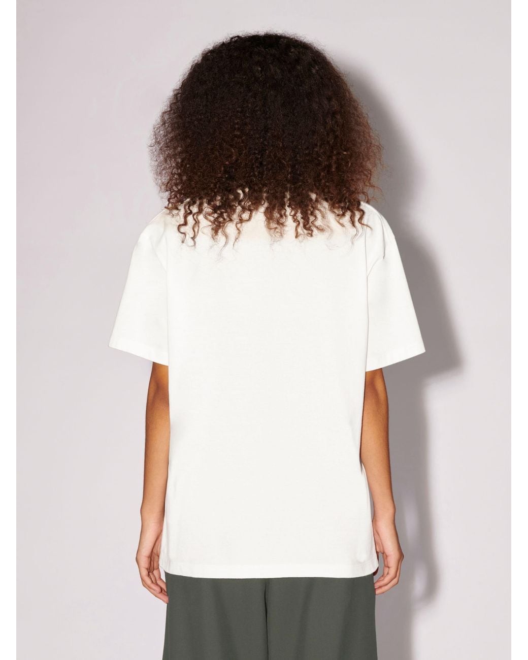Ambush White Logo Printed Crewneck T-Shirt