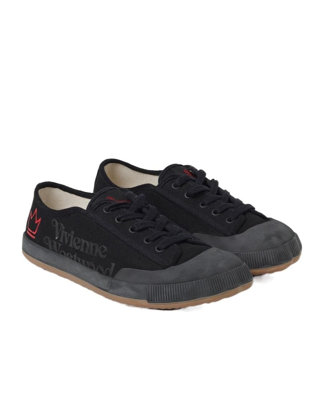 Vivienne Westwood Black Animal Gym Lace-Up Sneakers for men