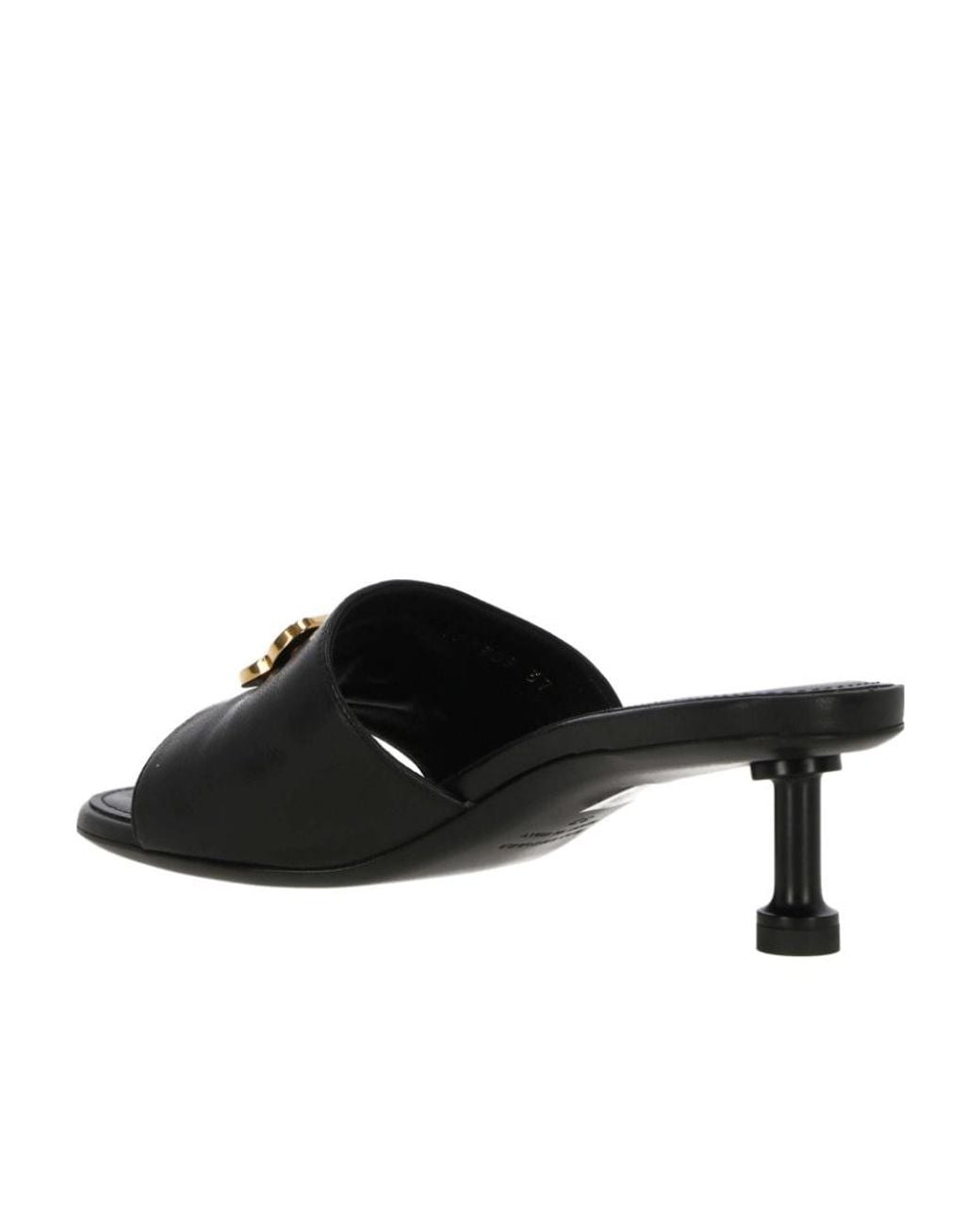 Balenciaga Black Bb Plaque Open-Toe Sandals