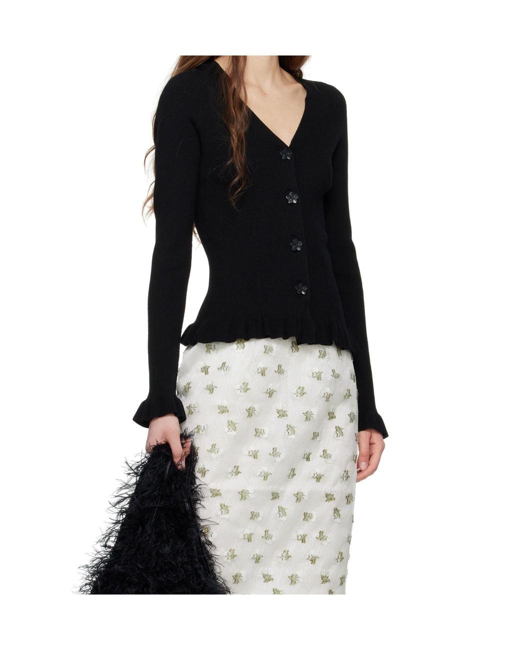 CECILIE BAHNSEN Black Cassia Cardigan
