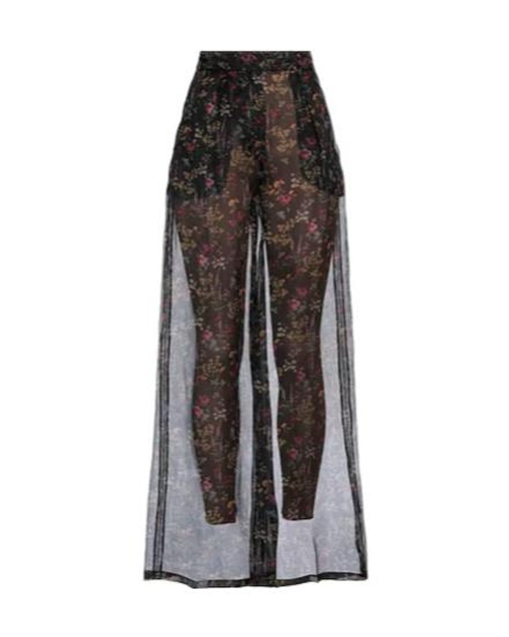 Max Mara Brown Flower-Printed Wide-Leg Pants