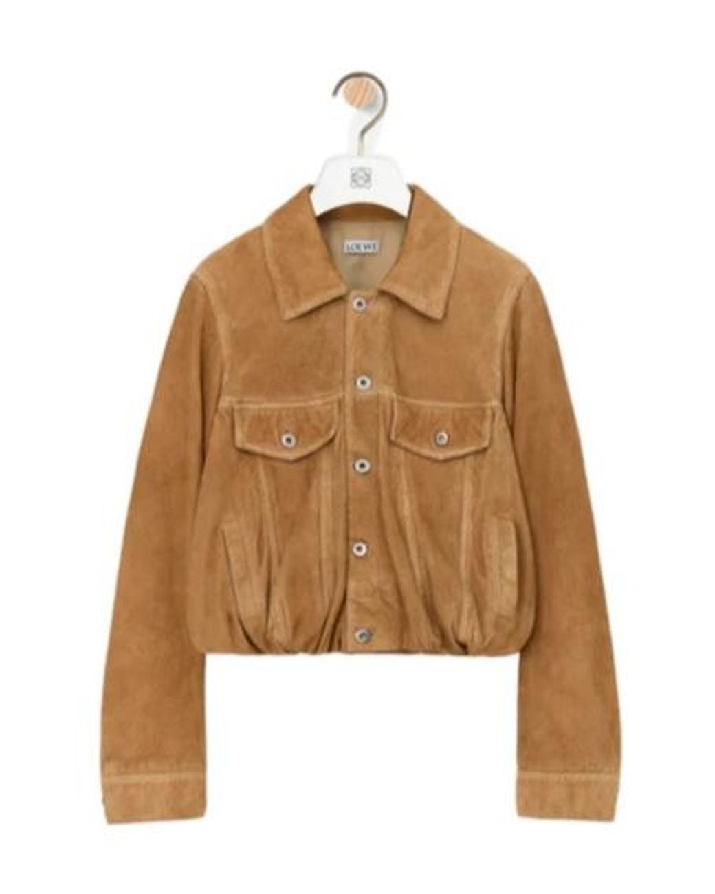 Loewe Brown Balloon Silhouette Buttoned Jacket