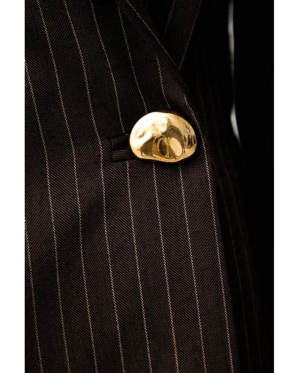 Marella Brown Pinstriped Blazer