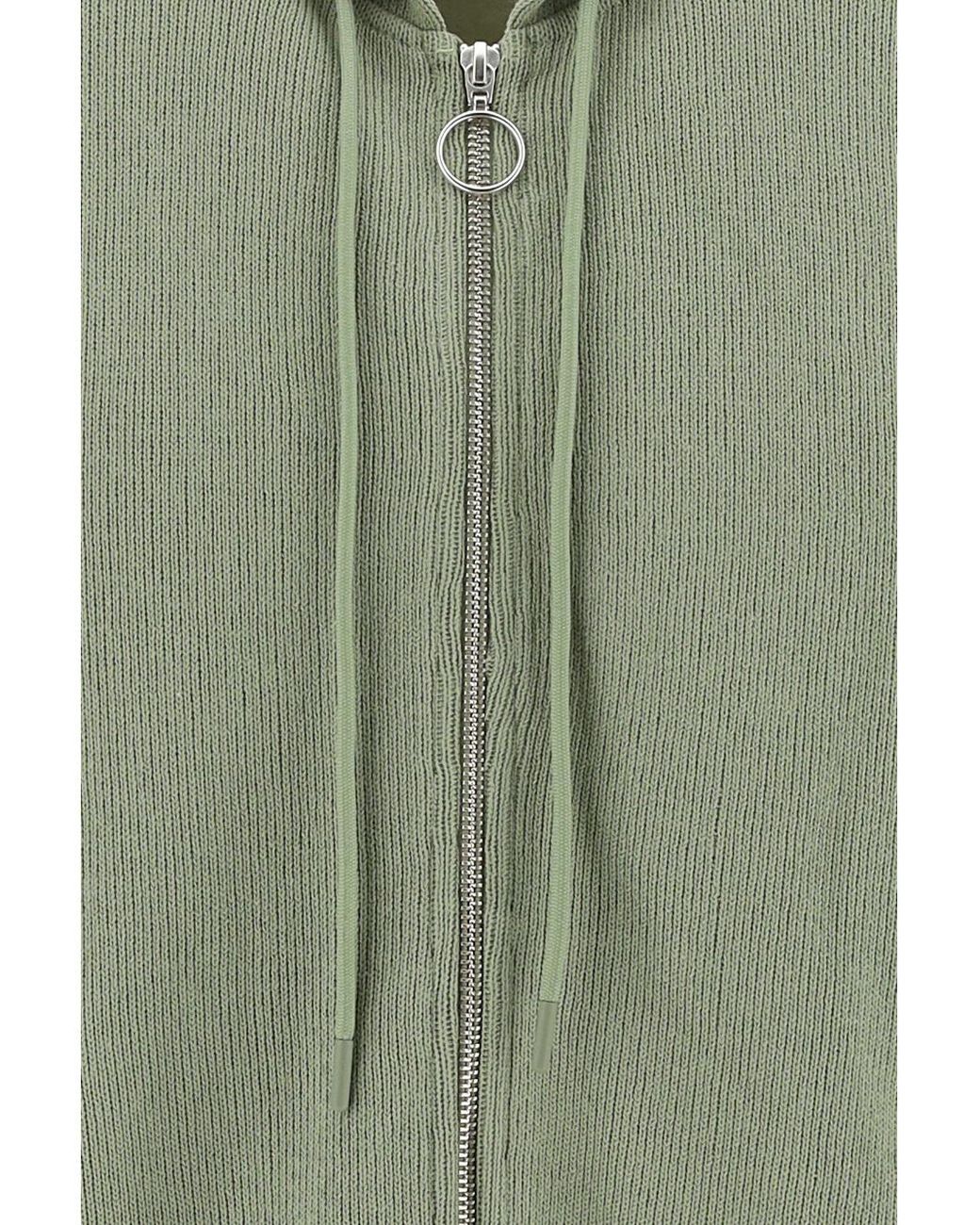 Helmut Lang Green Long Sleeved Hooded Jacket for men