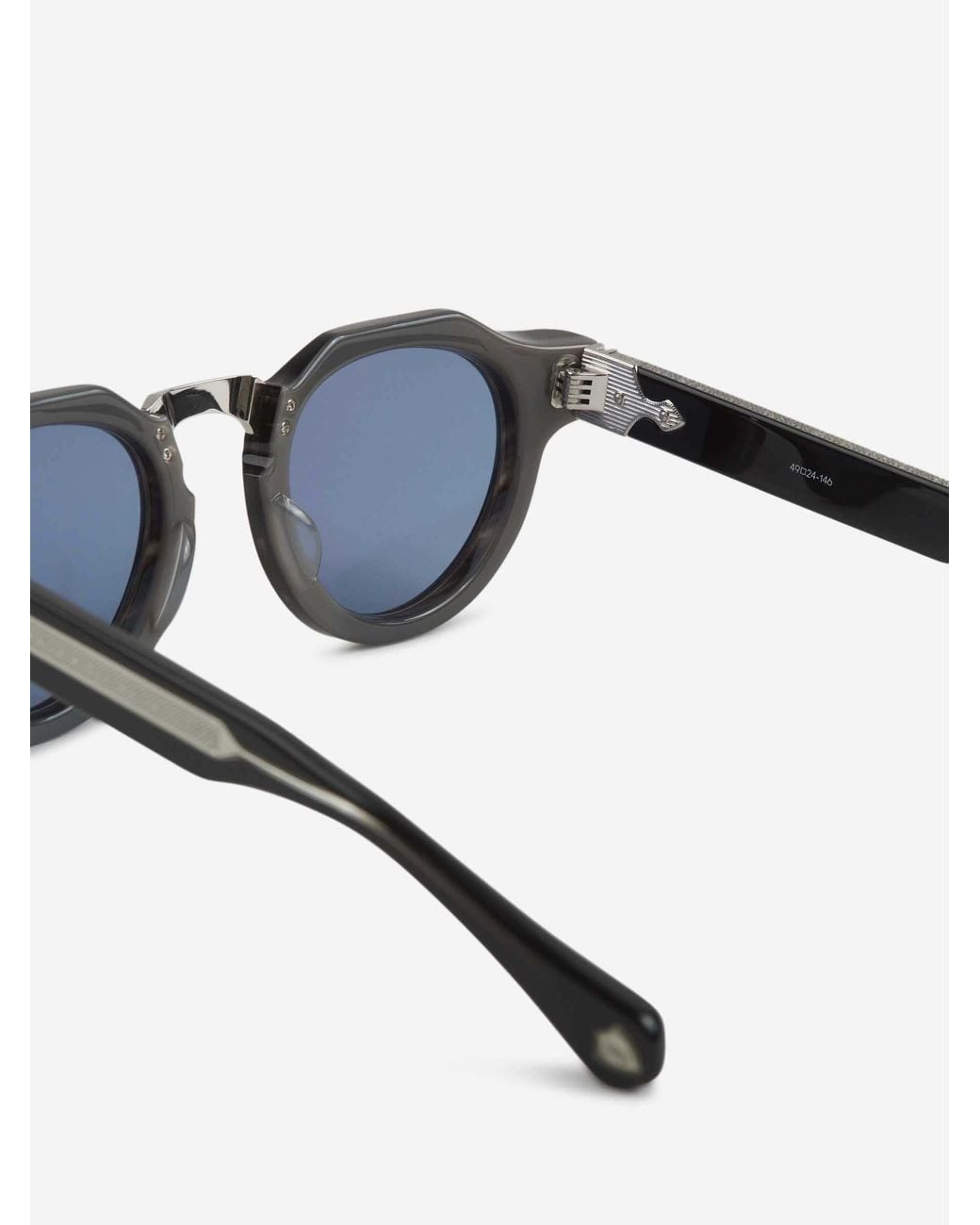 Matsuda Blue Oval Sunglasses for men