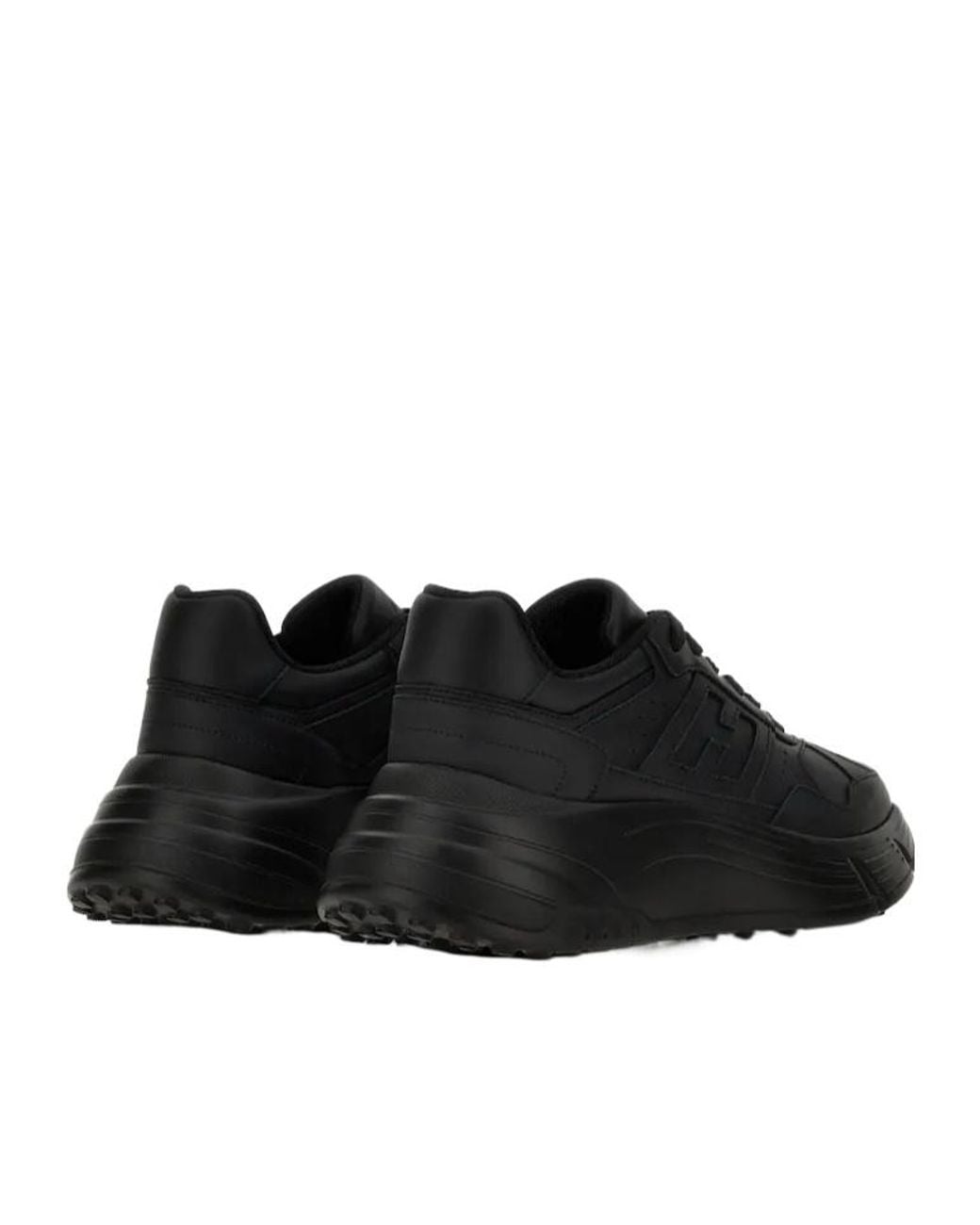 Hogan Black H669 Lace-Up Sneakers