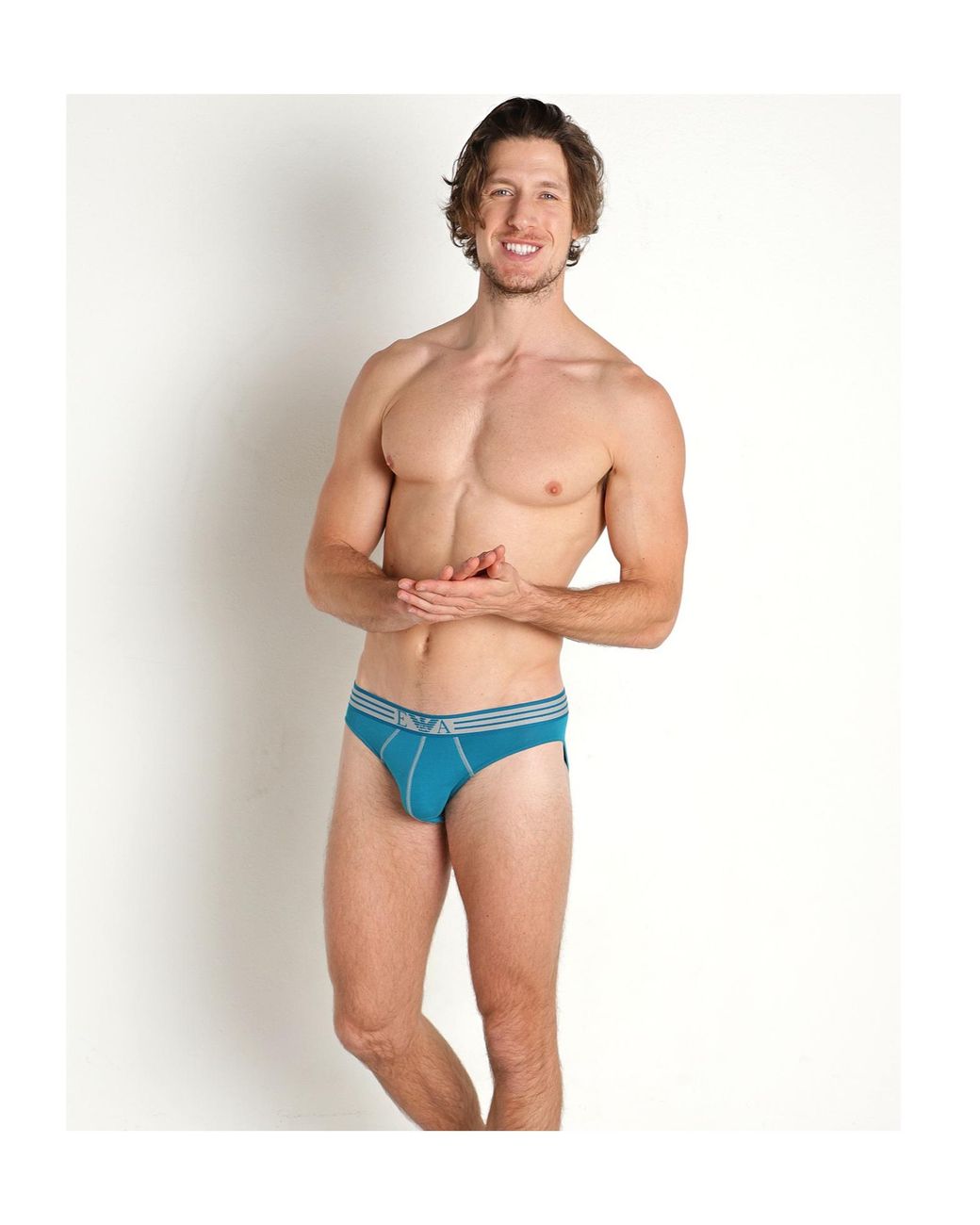 Emporio Armani Blue Elastic Waist Underpants for men