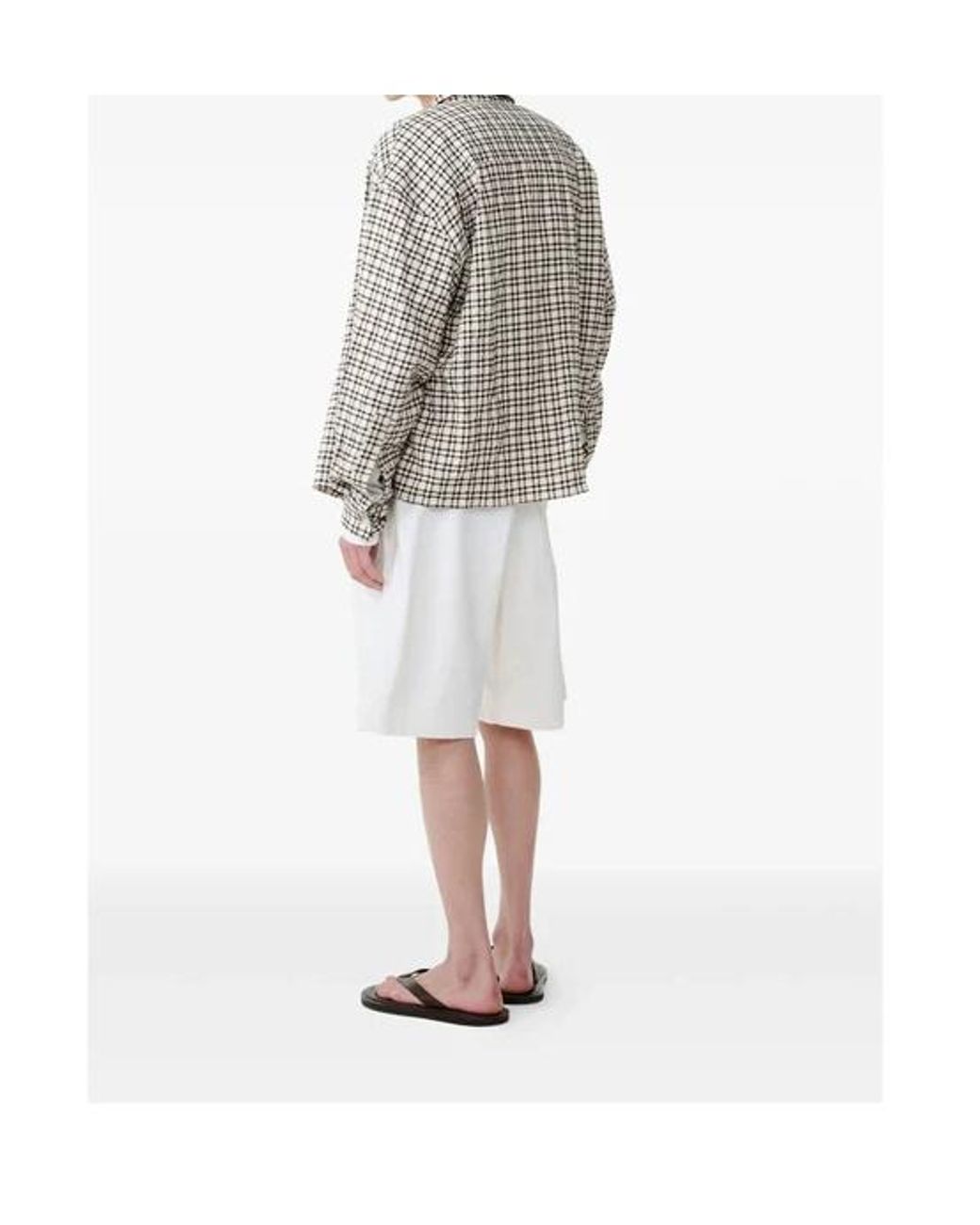 Studio Nicholson White Drawstring Shorts for men