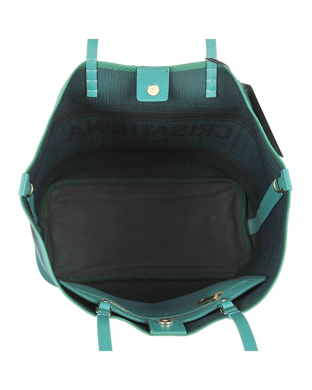 Crisathena Green Large Double Handle Shoulder Bag