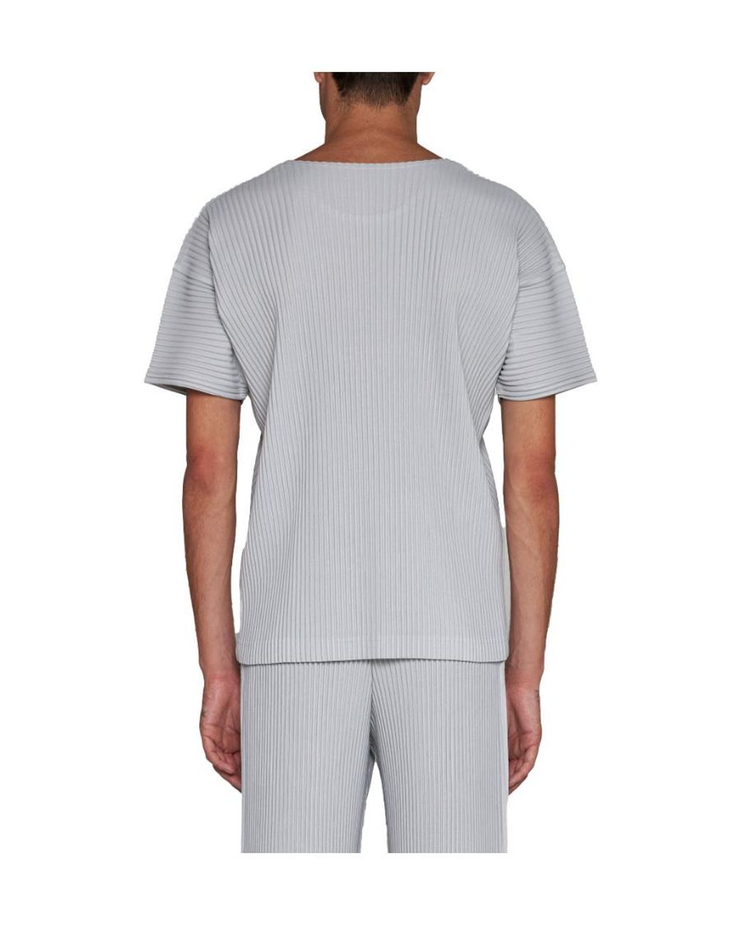 Issey Miyake White Mc May Pleated T-Shirt for men