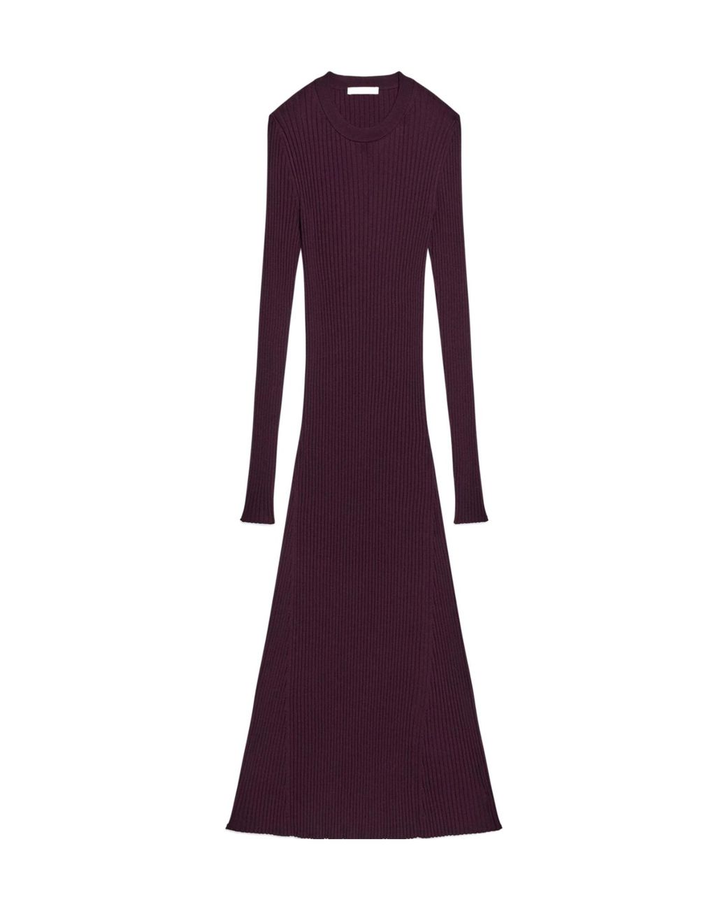 Helmut Lang Purple Long Sleeve Open Back Dress