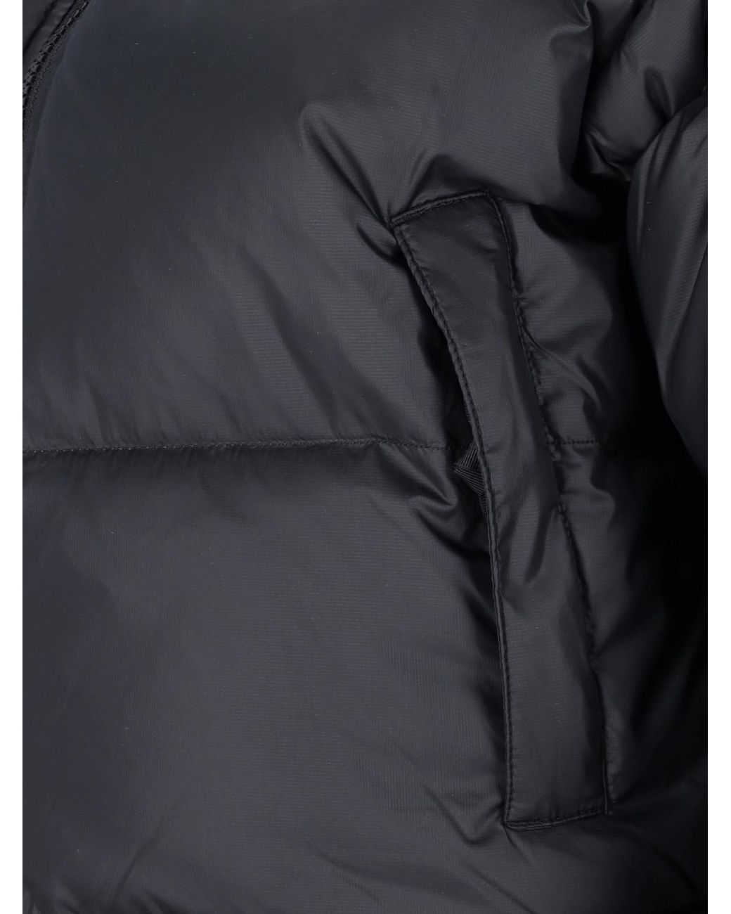 The North Face Blue Nuptse Cropped Padded Jacket