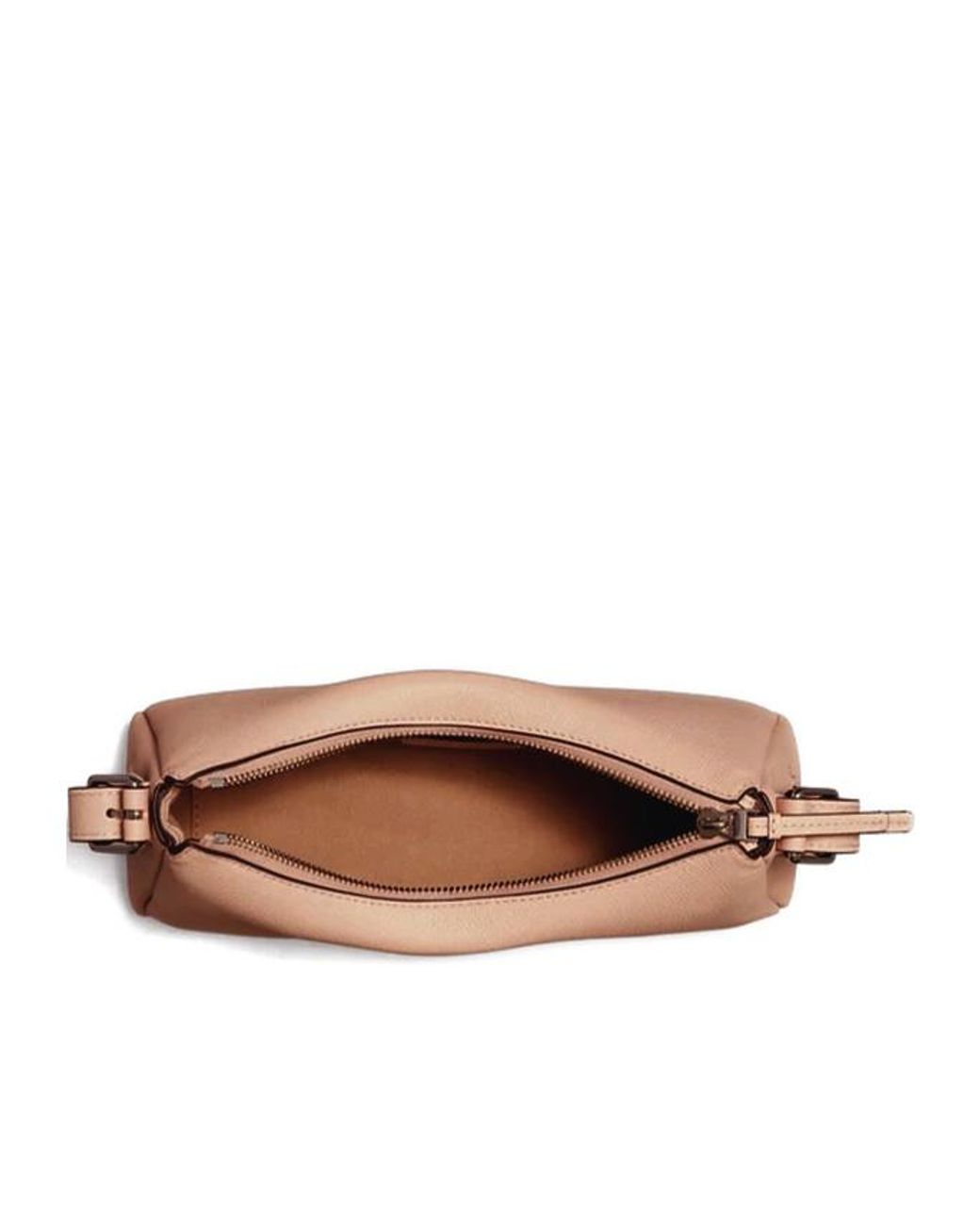 Tory Burch Natural Zippered Shoulder Bag