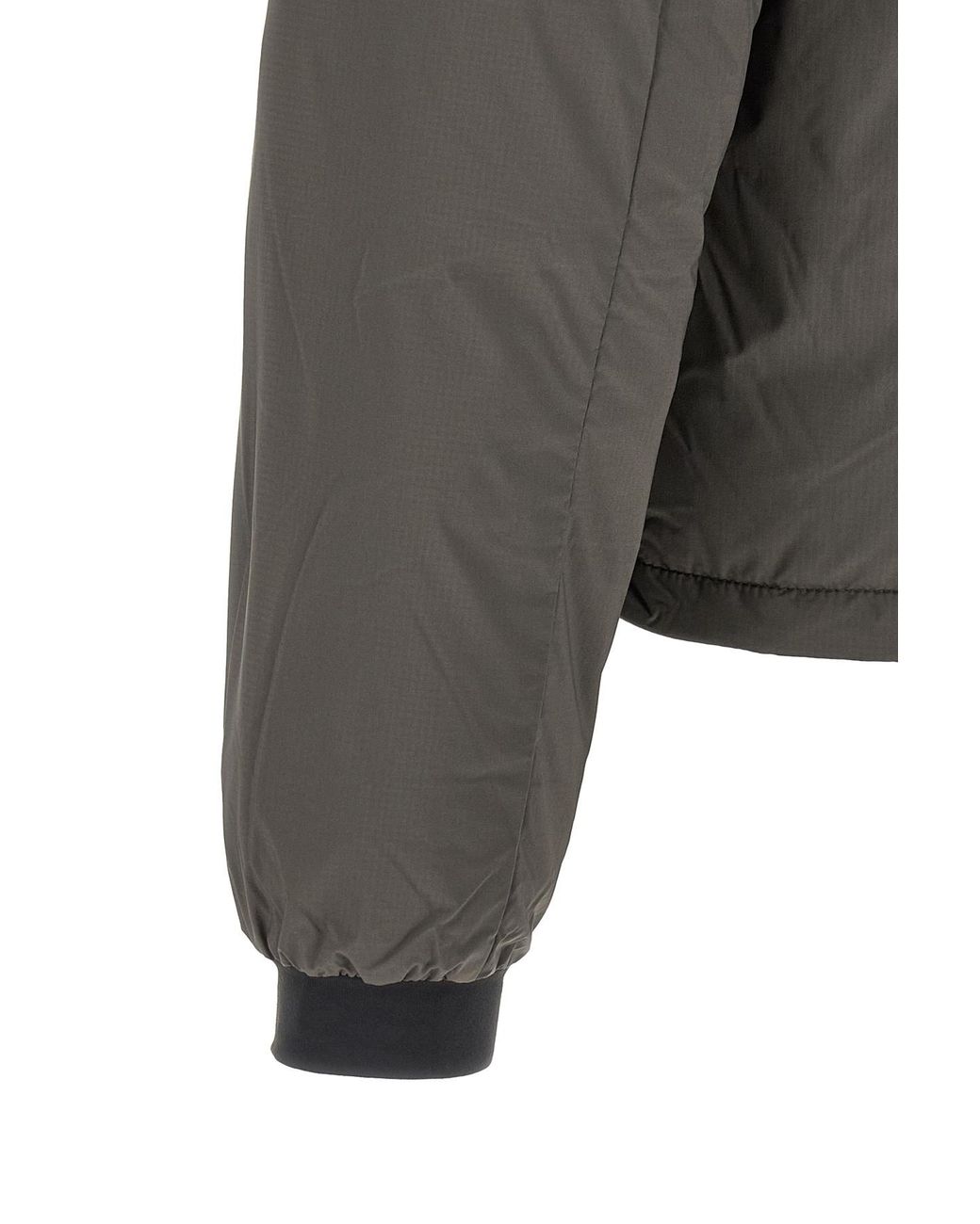 Canada Goose Gray High-Neck Zip-Up Down Jacket for men